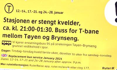 Buss for T-bane