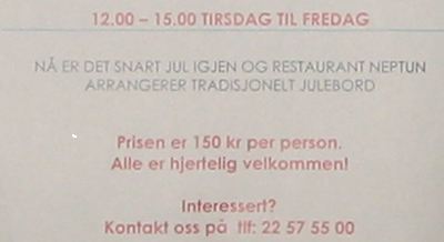Julebord, Neptun