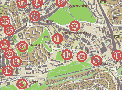 kart over Etterstad med byggeomrder